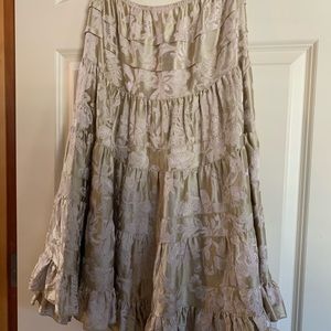 Anna Sui gold acetate skirt